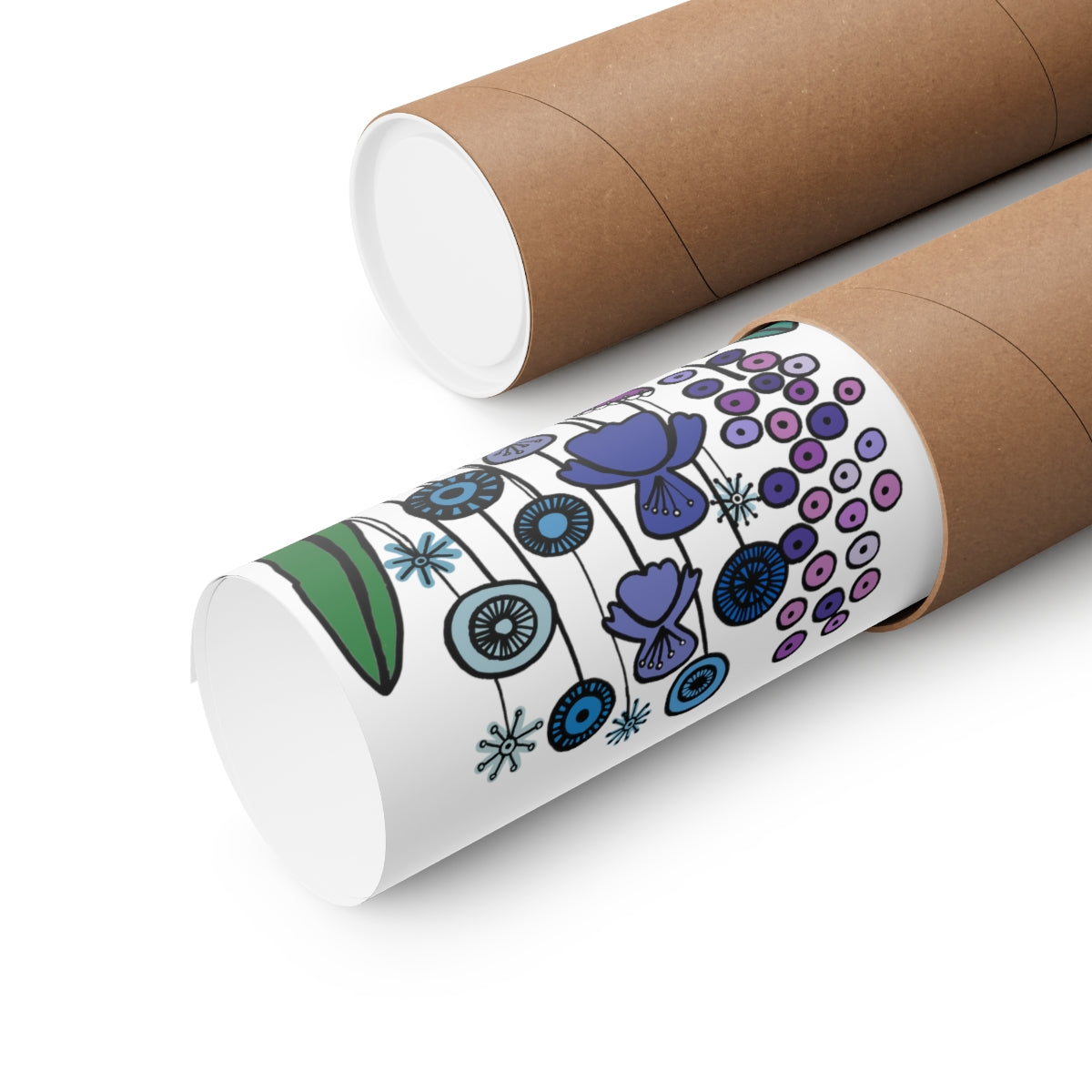 Vintage Periwinkle Flowers 2 Premium Matte vertical posters