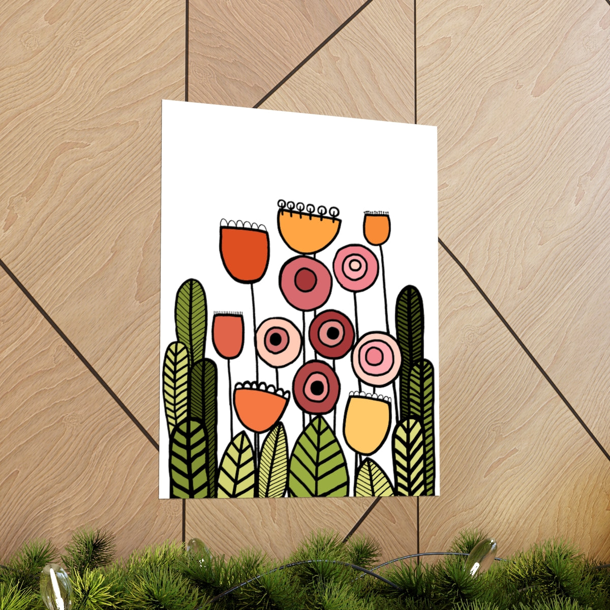 Happy Flower Field Premium Matte vertical posters