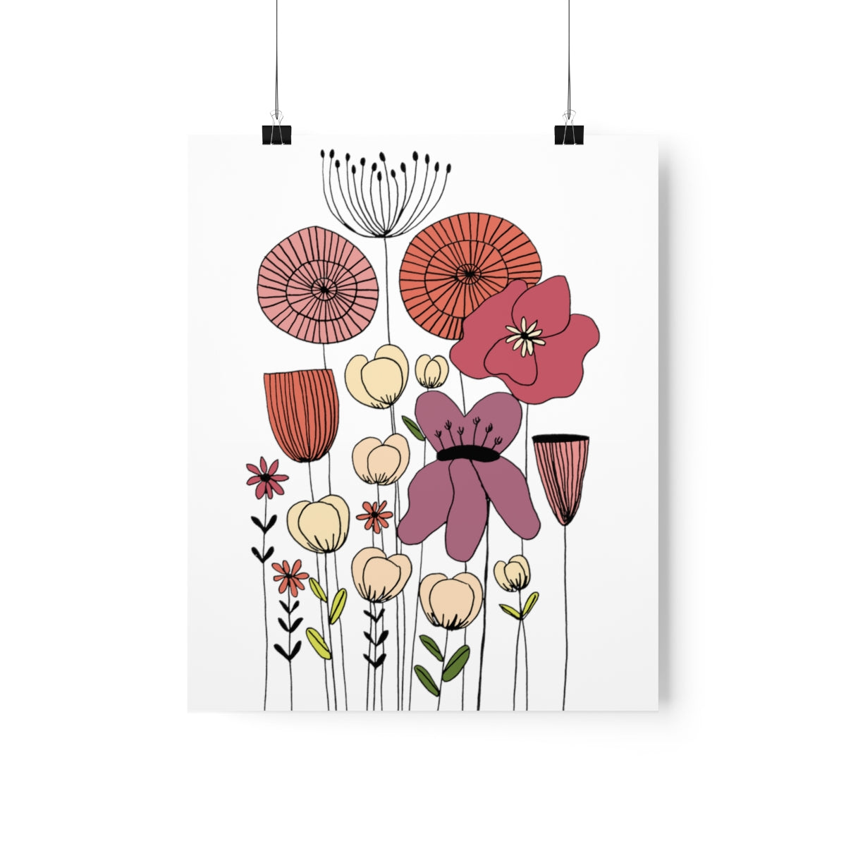 Vintage Wildflowers Premium Matte vertical posters