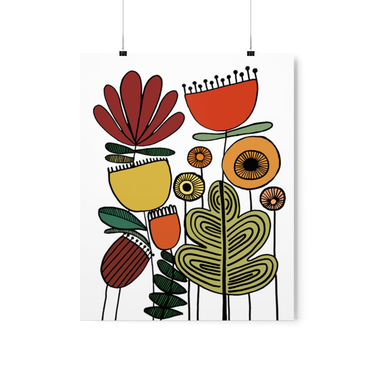 Vintage Flowers Desert Bliss Premium Matte vertical posters