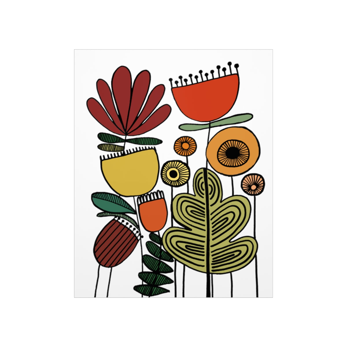 Vintage Flowers Desert Bliss Premium Matte vertical posters