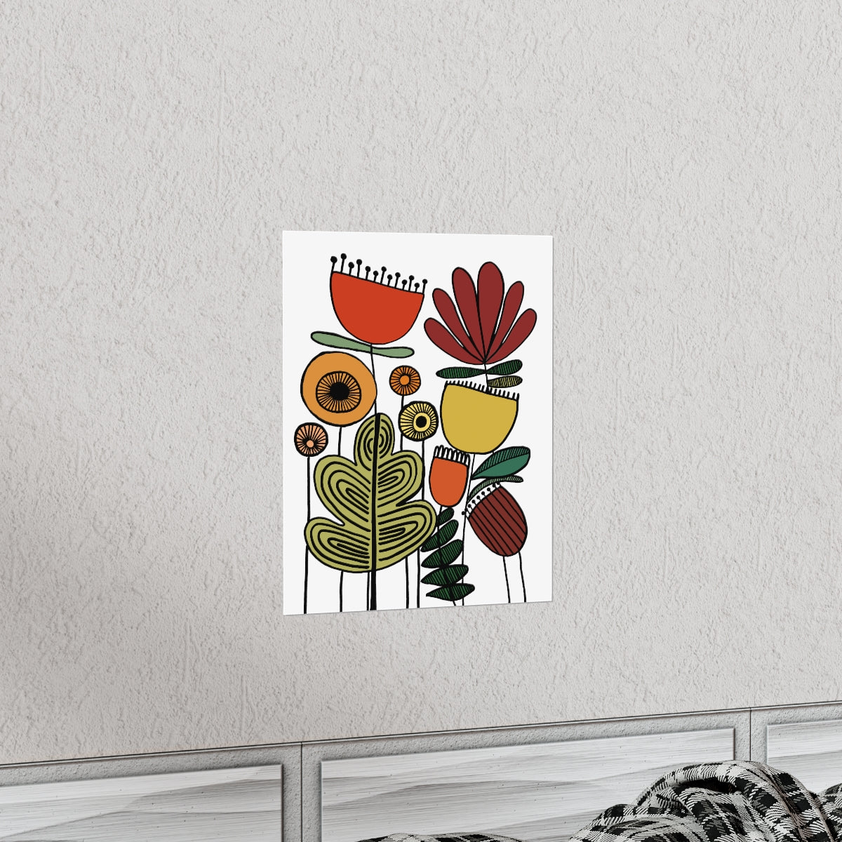 Vintage Flowers Desert Bliss Premium Matte vertical posters