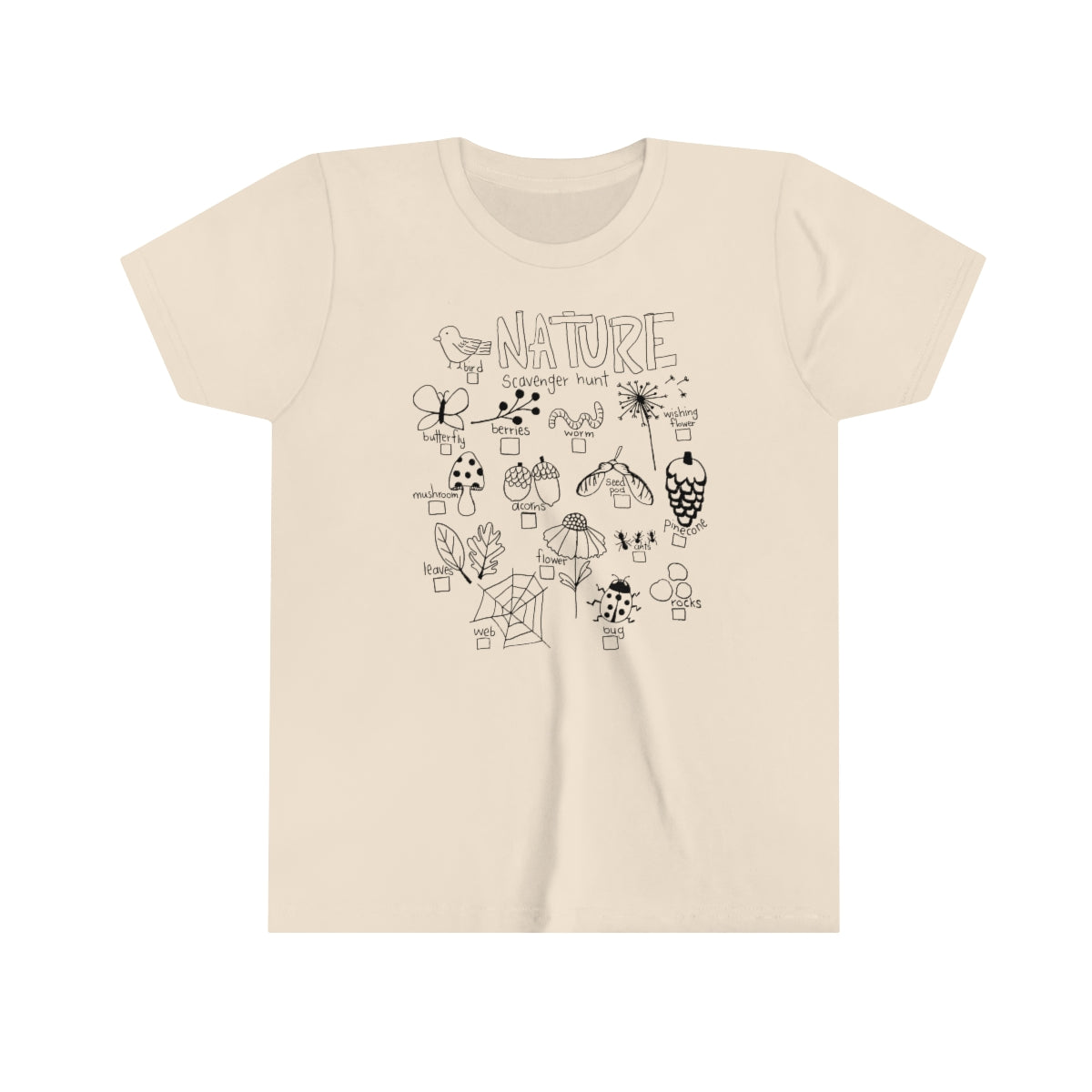 Nature Scavenger Hunt - Youth Short Sleeve Tee