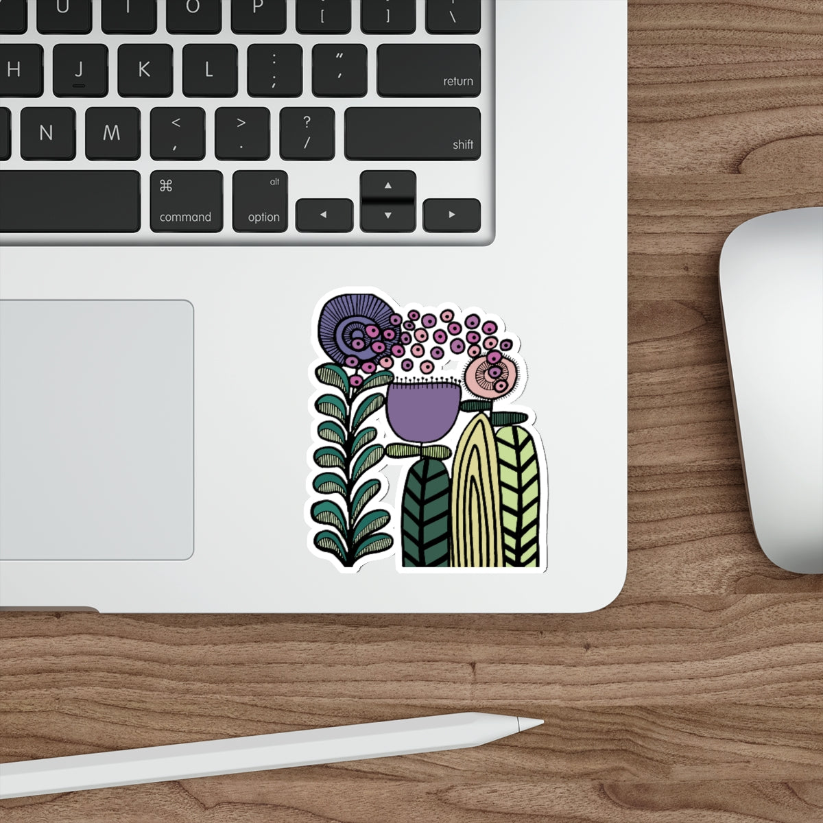 Die-Cut Stickers - Vintage Lavender Flowers