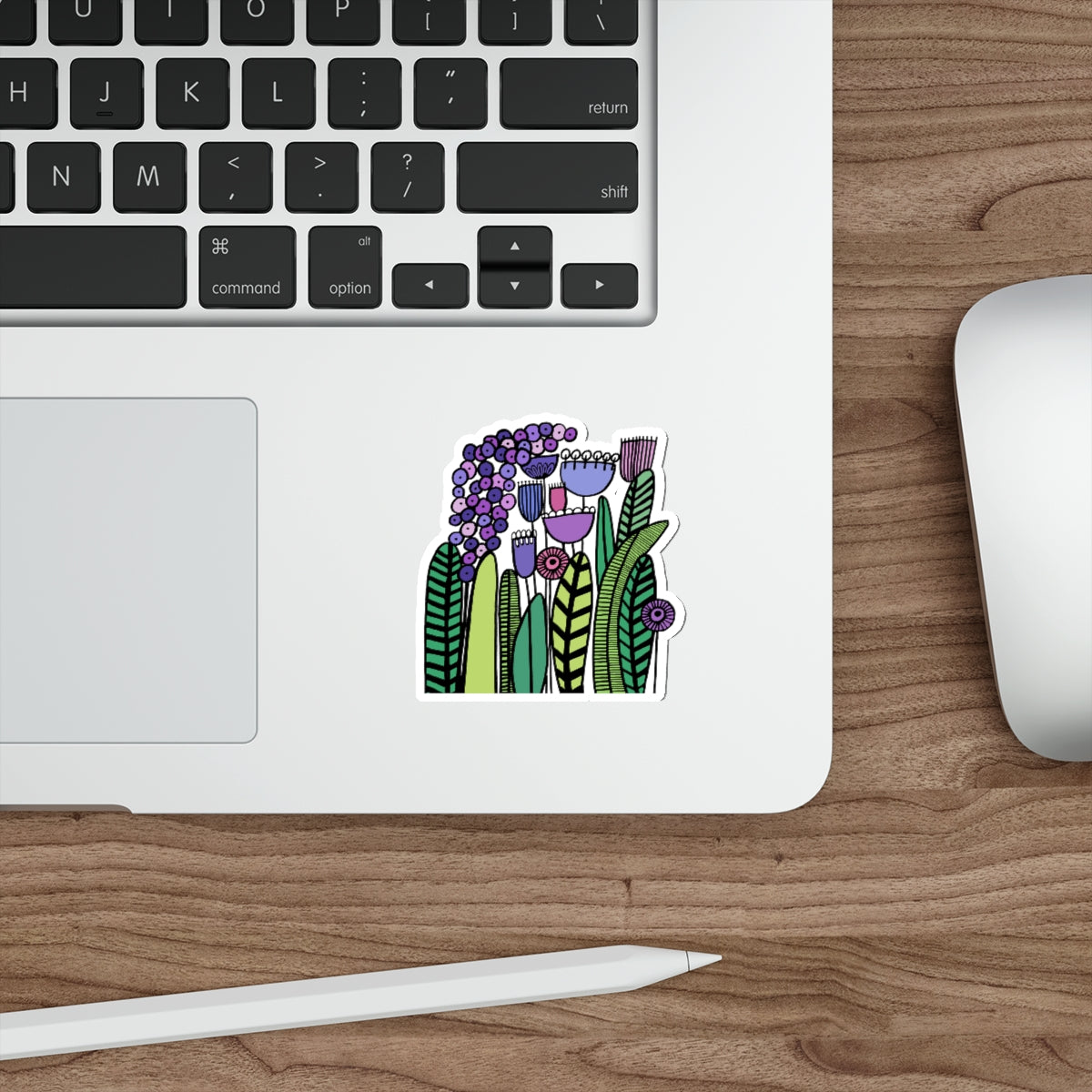 Vintage Purples Flowers Die-Cut Stickers