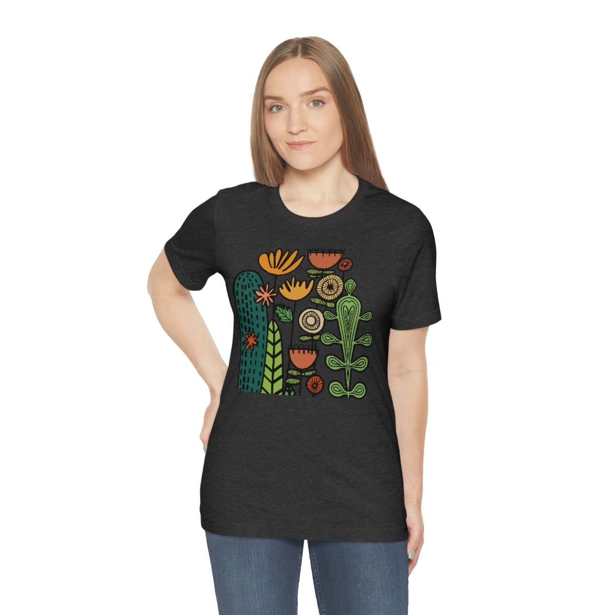 Botanical Flower T-shirt, Warm Desert Floral Tee, Teacher flower shirt, Floral Flower tshirt, wildflower shirt, montessori teach shirt
