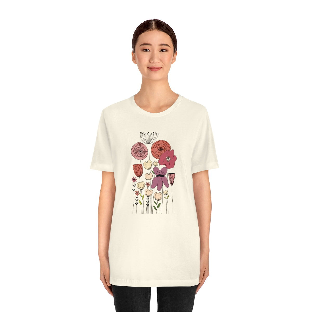 Vintage Botanical Flower T-shirt, Teacher flower shirt, Floral Flower tshirt, wildflower shirt, montessori tee, nature shirt