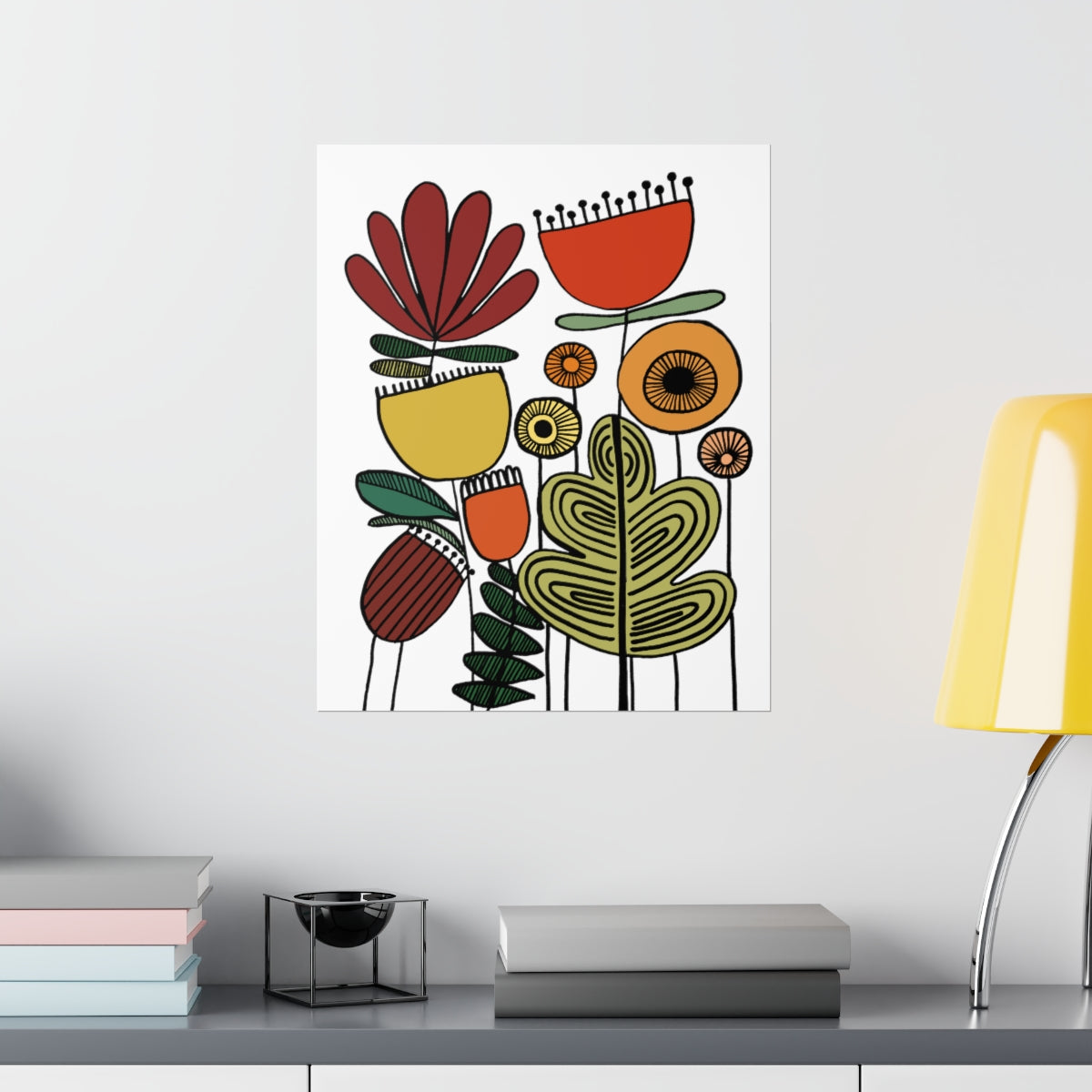 Vintage Flowers Desert Bliss Premium Matte vertical posters