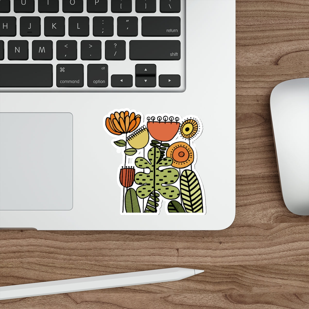 Die-Cut Stickers warm vintage flowers