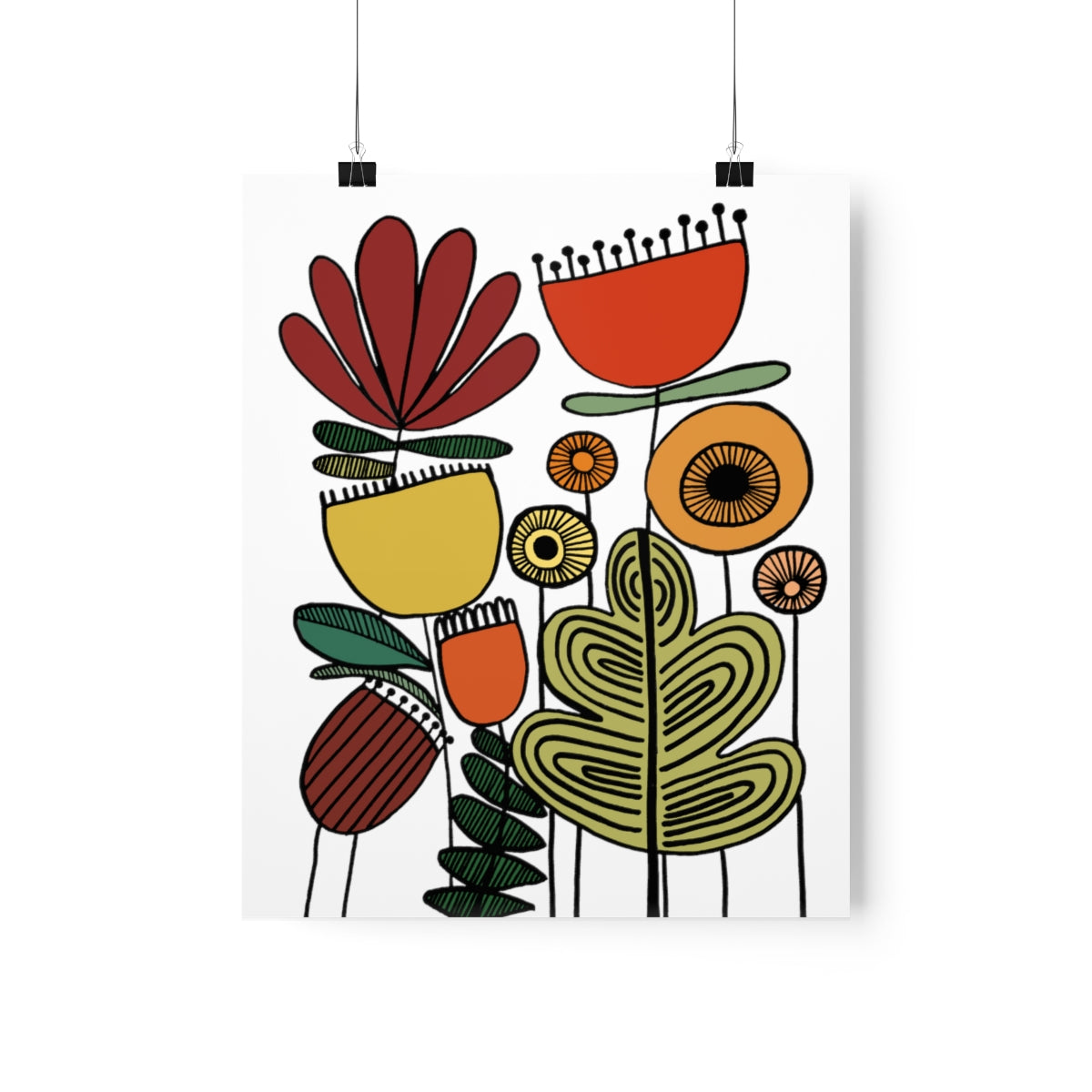 Vintage Flowers Desert Bliss Premium Matte vertical posters