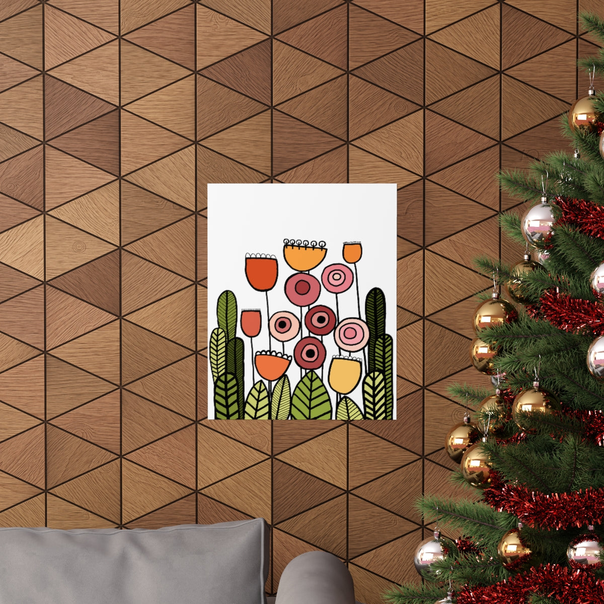 Happy Flower Field Premium Matte vertical posters