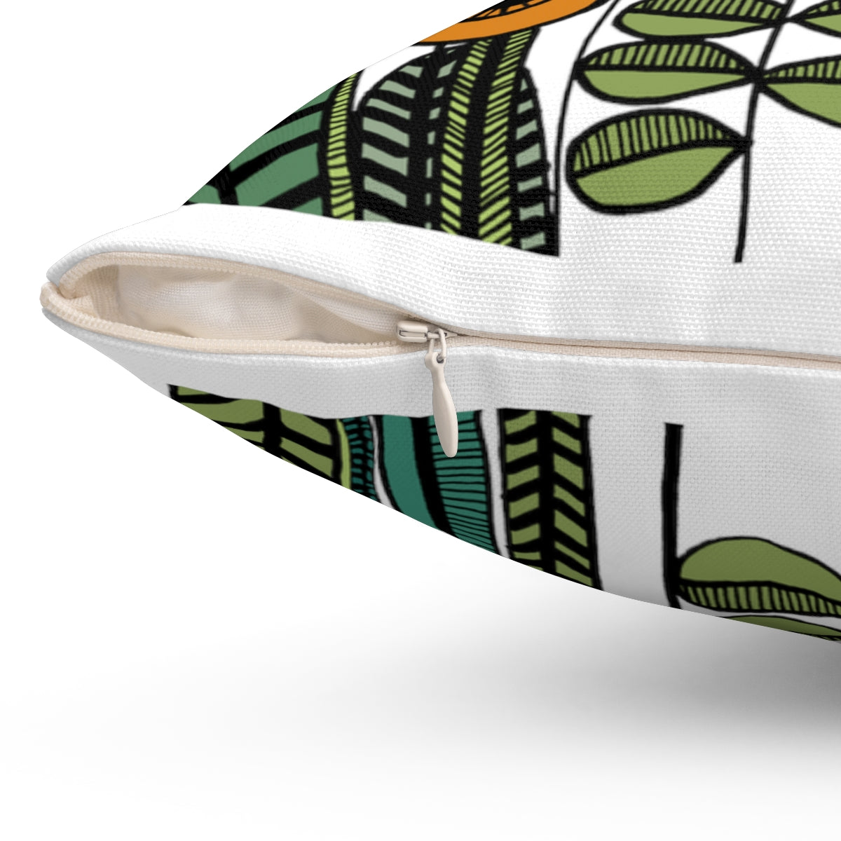 Vintage Flowers Warm Tones Spun Polyester Square Pillow