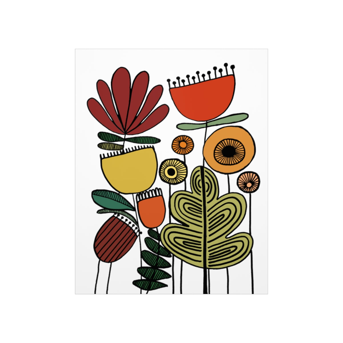 Vintage Flowers Desert Bliss Premium Matte vertical posters