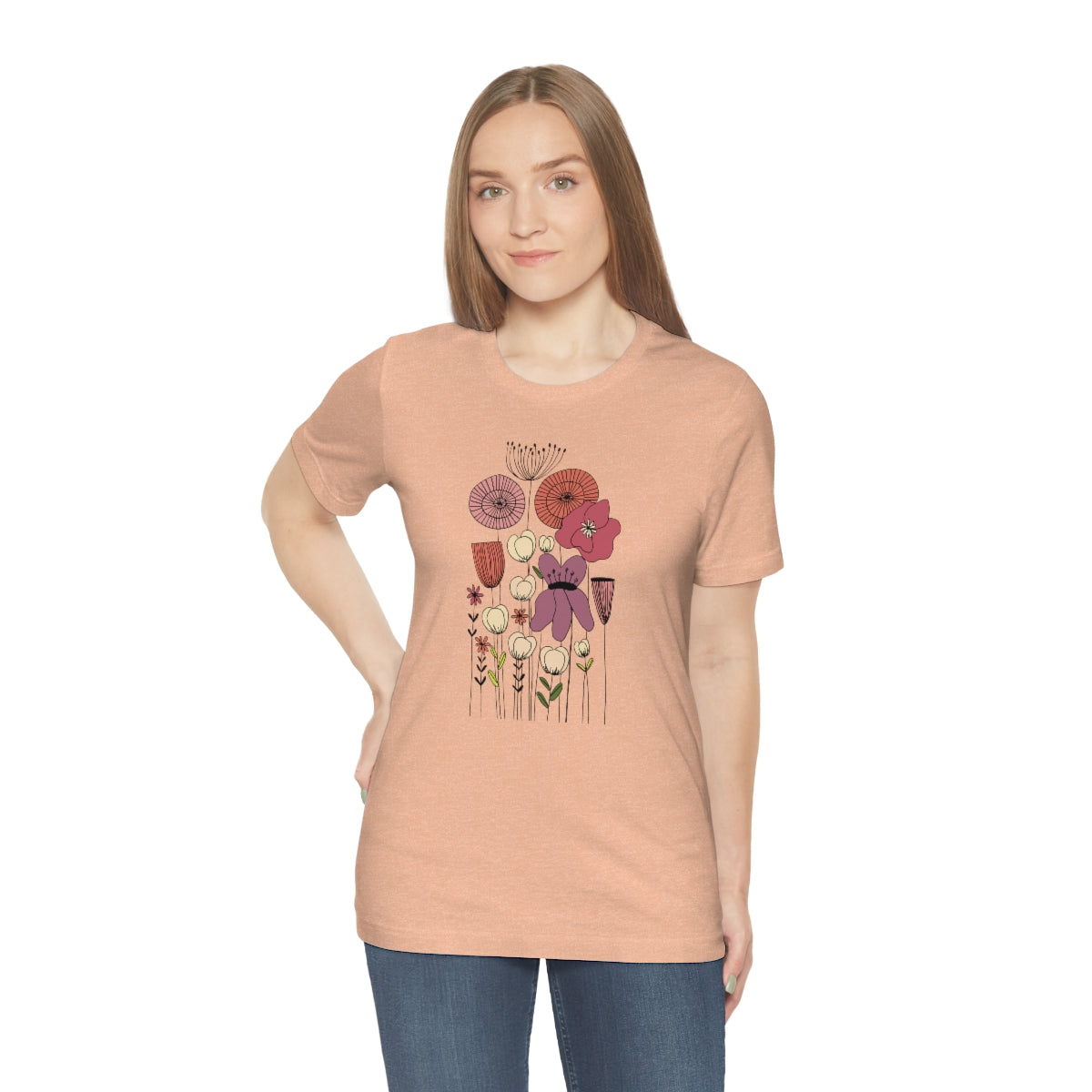 Vintage Botanical Flower T-shirt, Teacher flower shirt, Floral Flower tshirt, wildflower shirt, montessori tee, nature shirt