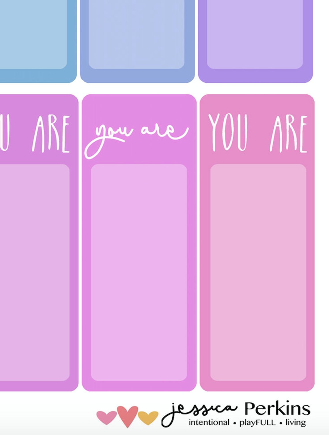 YOU ARE - Blank - Affirmation Notes - Printable - .pdf